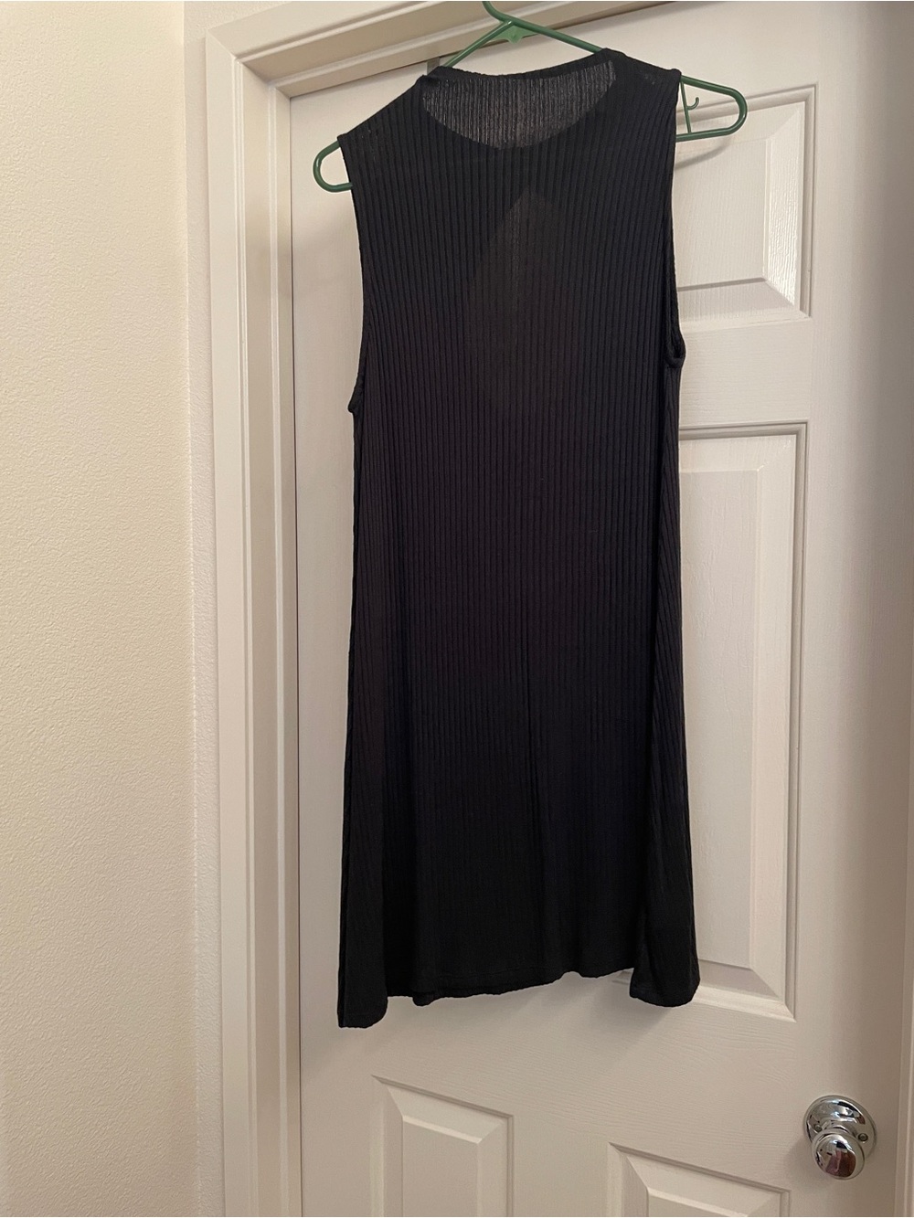 Sleeveless Ribbed Black Dress - Perfect Maternity Dress